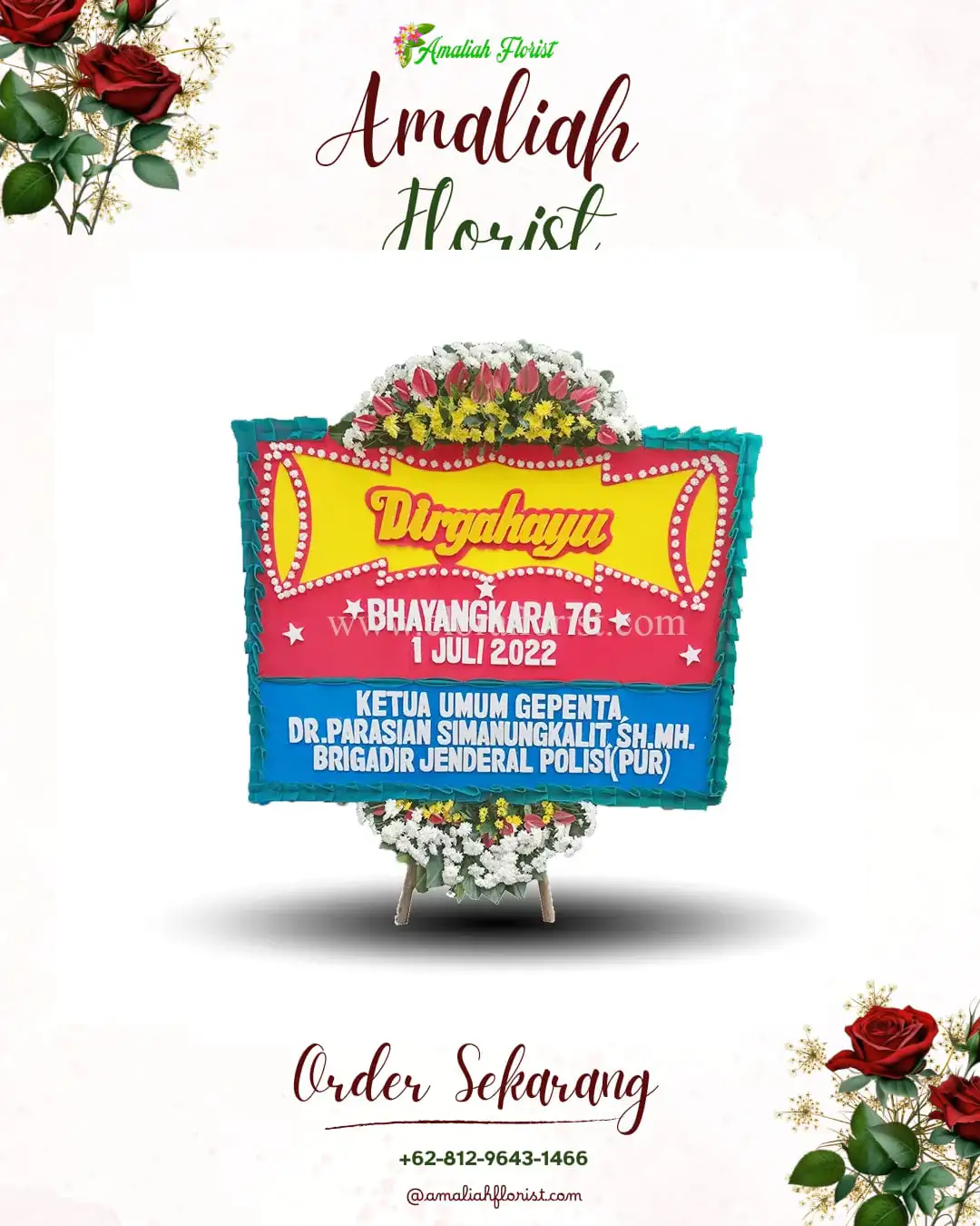 Papan Bunga HUT Ulang Tahun Cilacap Selatan